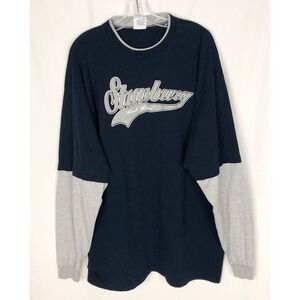 Vintage Alore Spell Out Strasbury Rail Road‎ Long Sleeve T-Shirt Men's 2XL USA